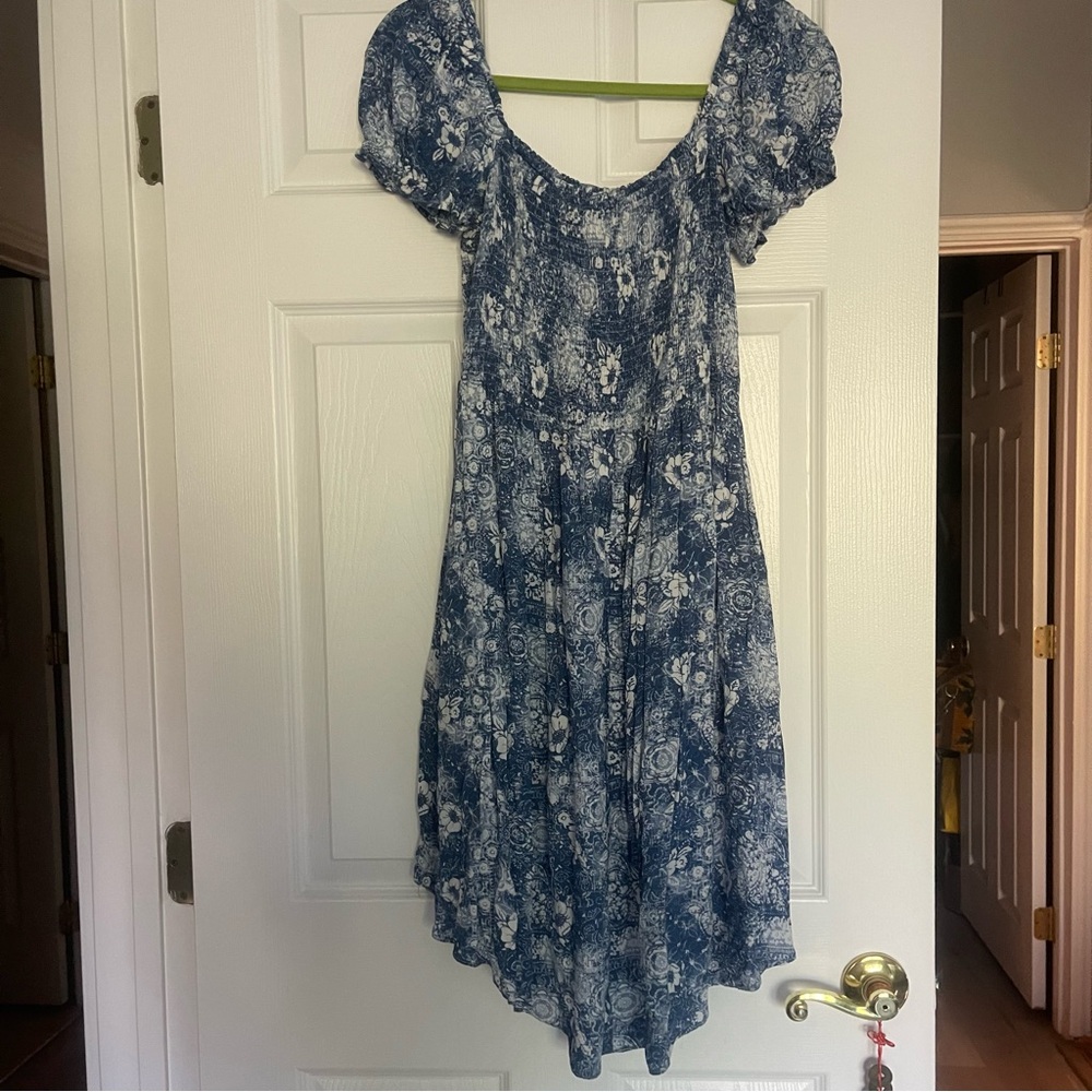 Aqua high low dress